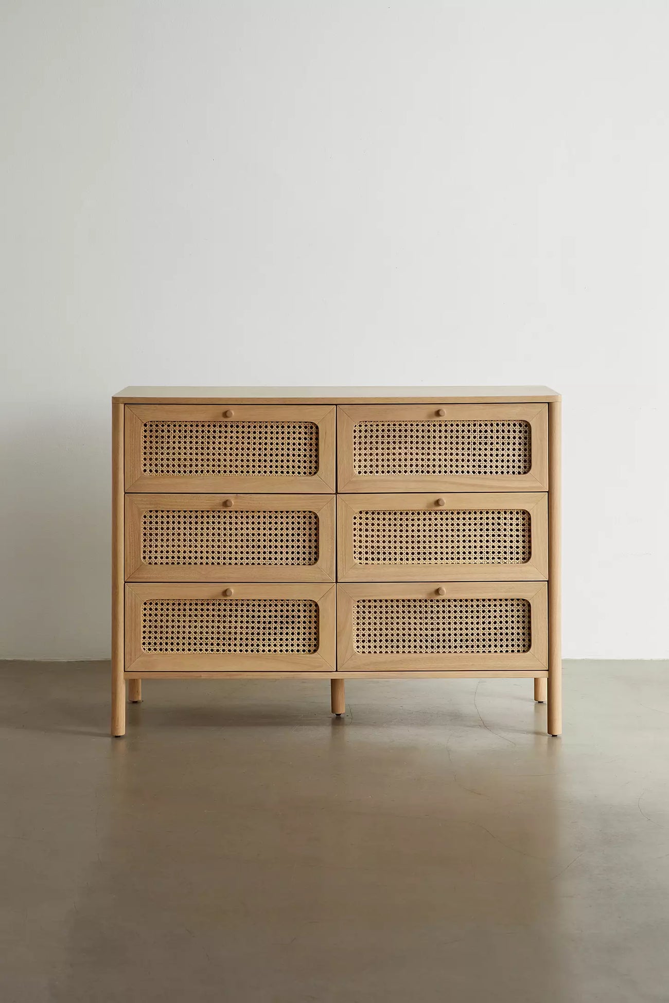 Kieran Cane 6-Drawer Dresser - Natural