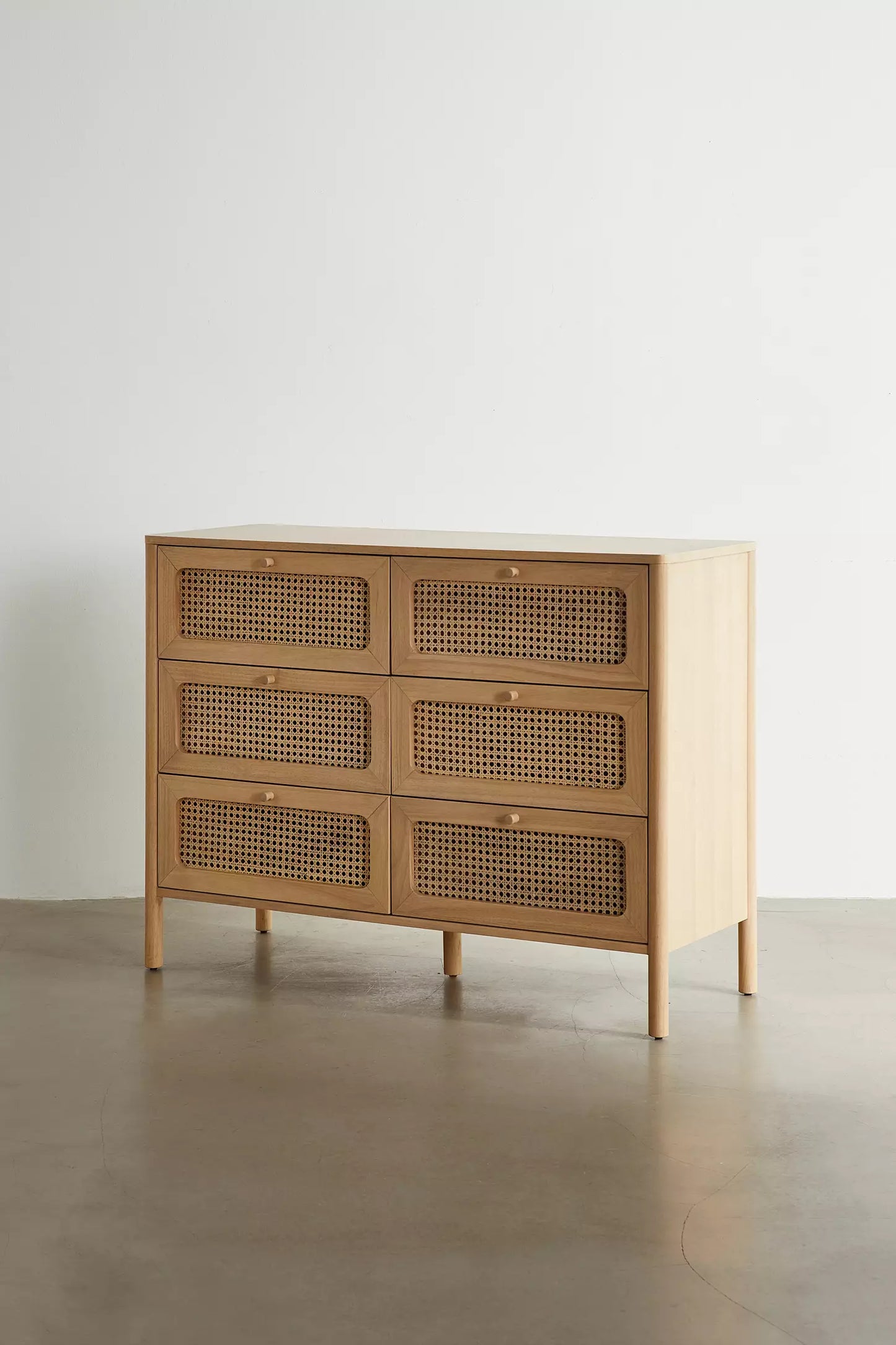 Kieran Cane 6-Drawer Dresser - Natural