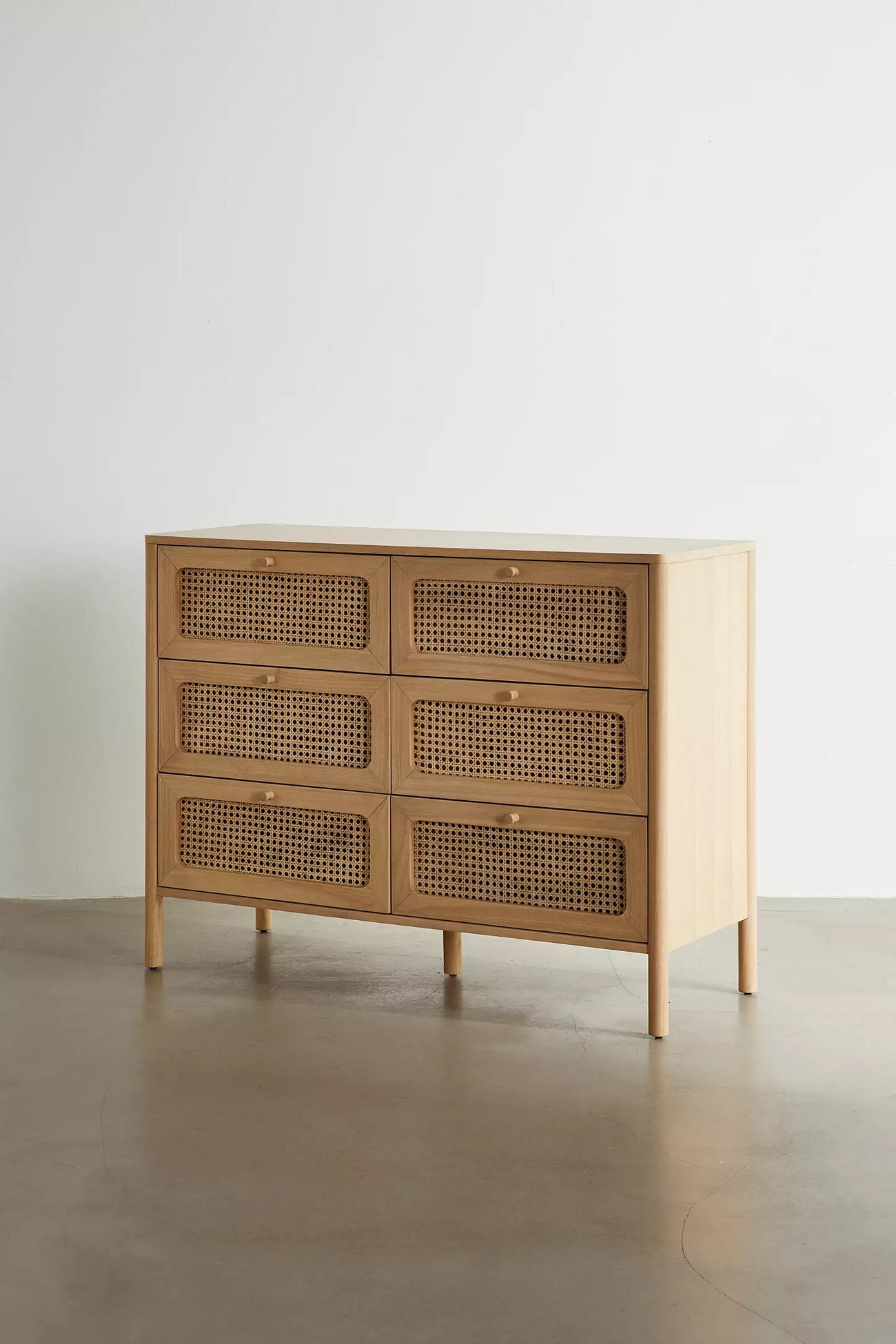 Kieran Cane 6-Drawer Dresser - Natural