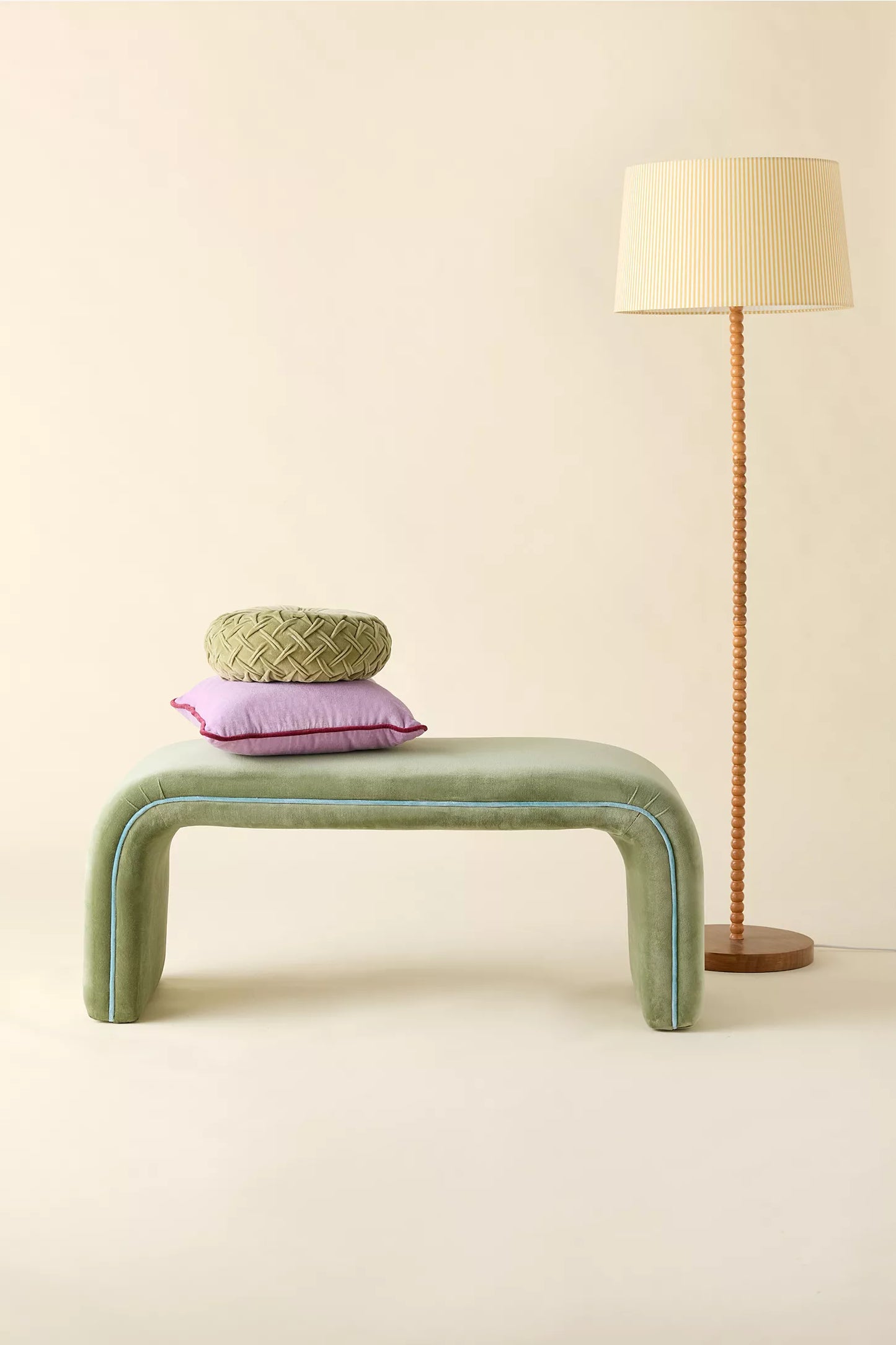 Jane Velvet Upholstered Bench Green