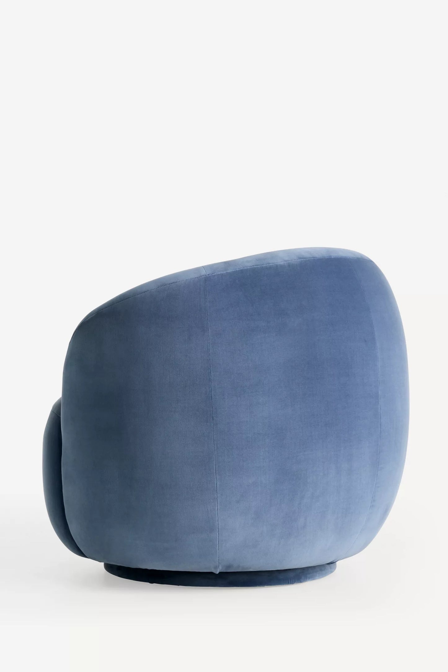 Cosette Velvet Swivel Chair Steel Blue