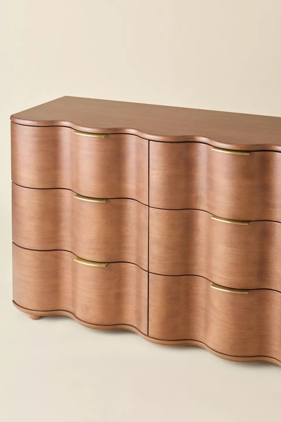 Aria 9-Drawer Wide Squiggle Dresser - Espresso