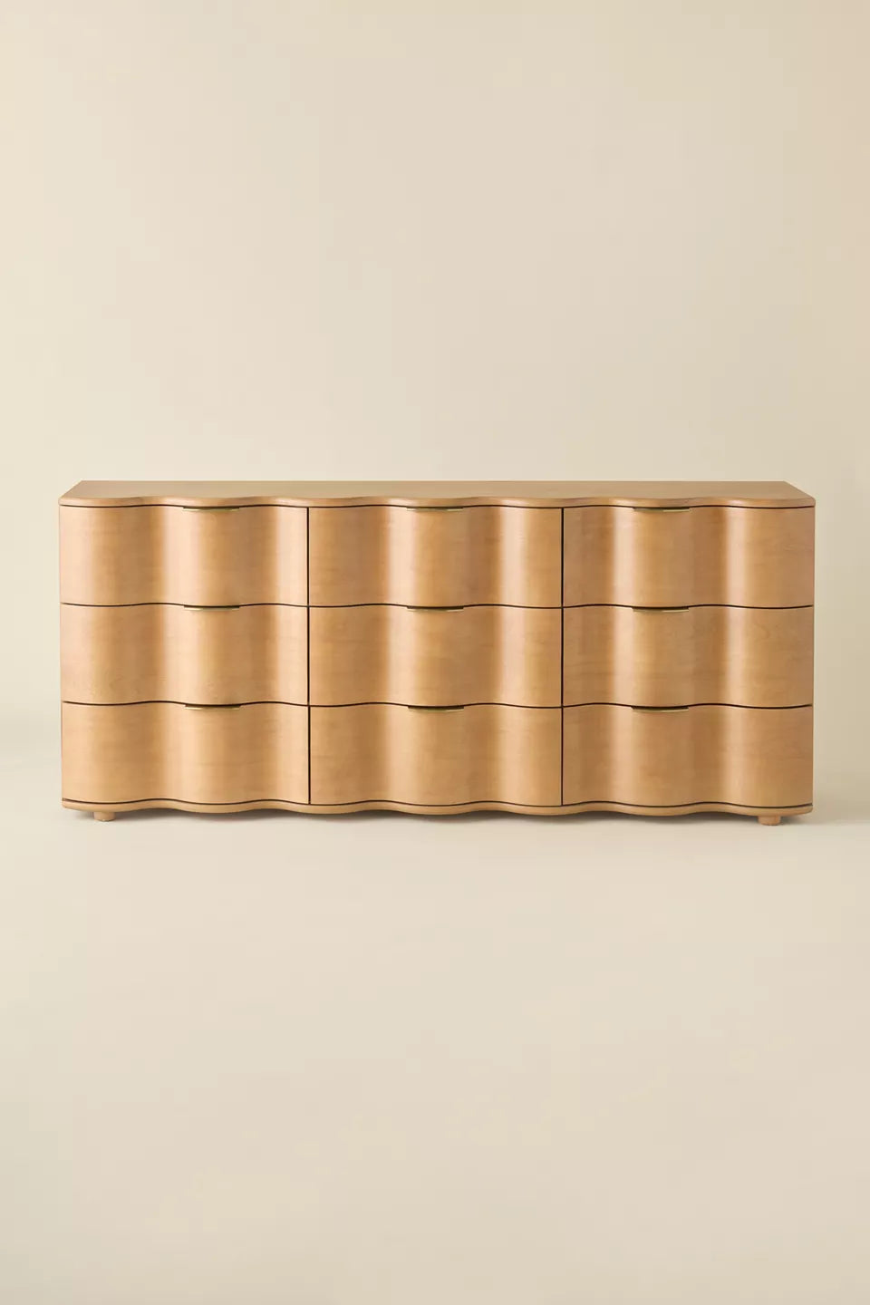Aria 9-Drawer Wide Squiggle Dresser - Acorn