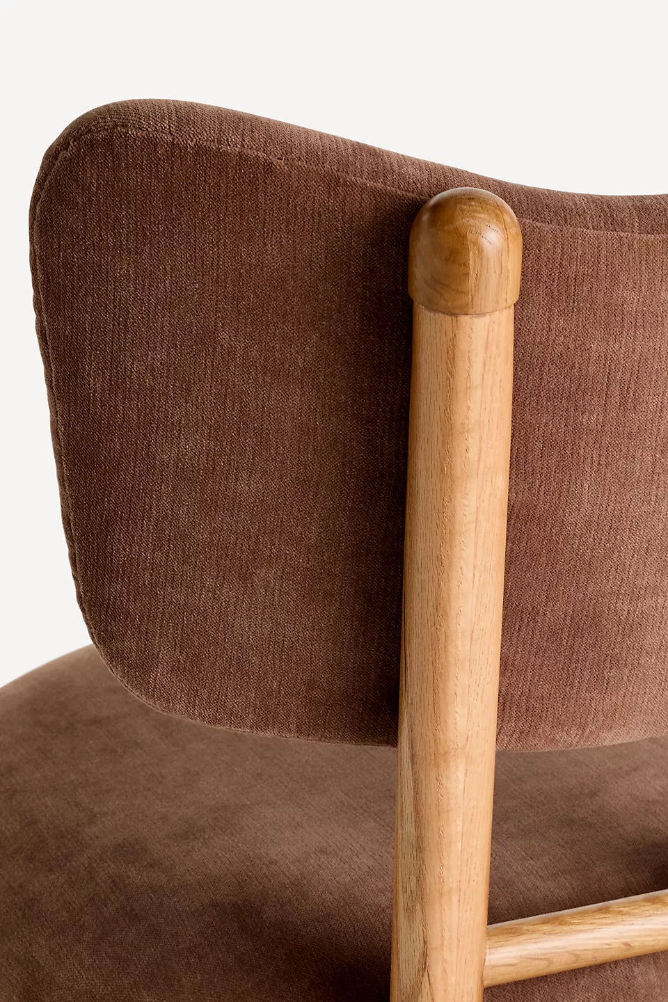 Irie Velvet Oak Wood Counter Stool