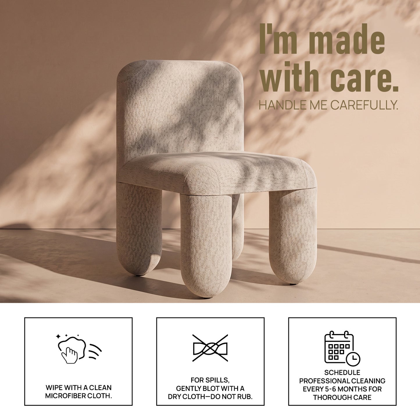 Dreoven Sculpt White Quad Velvet Chair