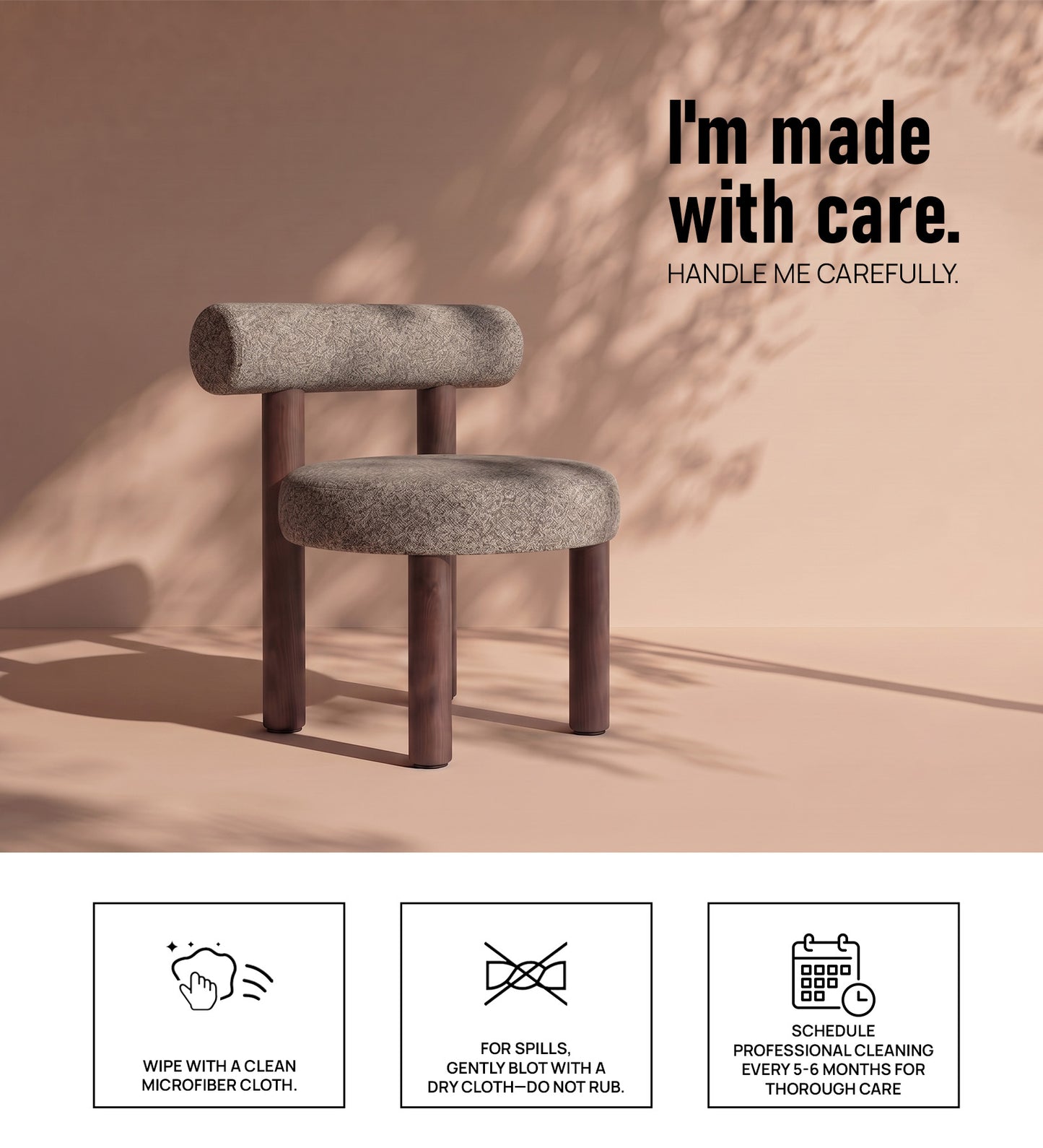 Eleto Minimal Grey Velvet Dining Chair