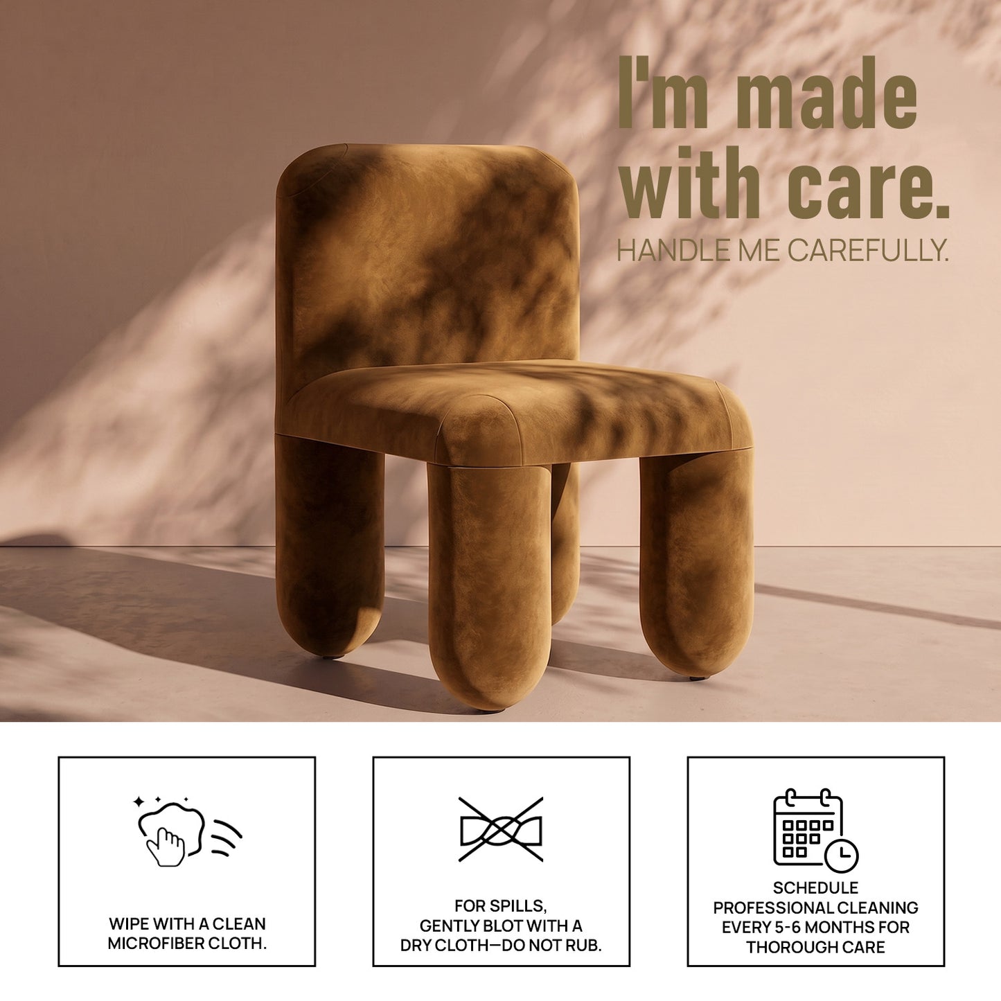 Dreoven Sculpt Cocoa Brown Quad Velvet Chair
