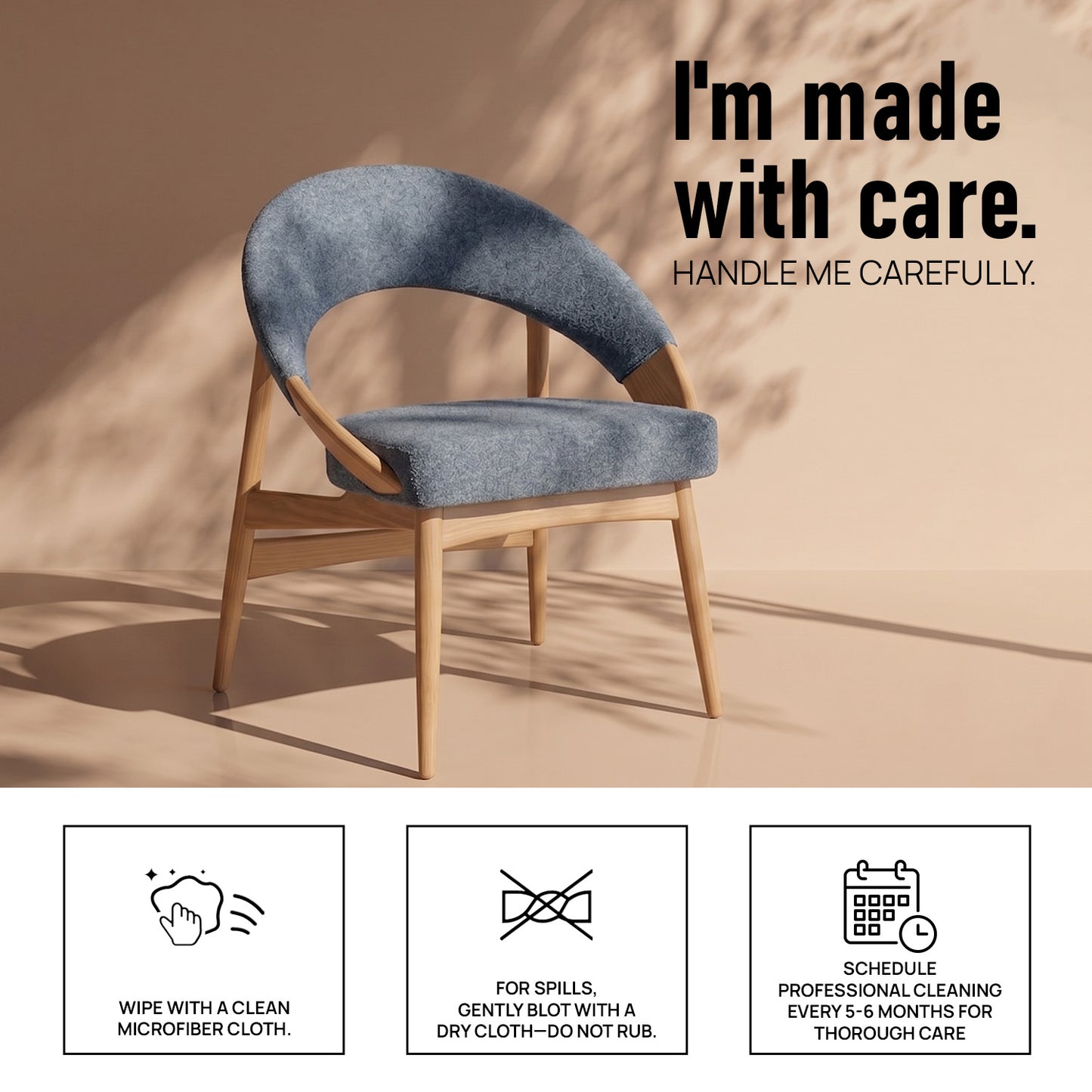 Kaevion Arc Back Teal Blue Velvet Dining Chair
