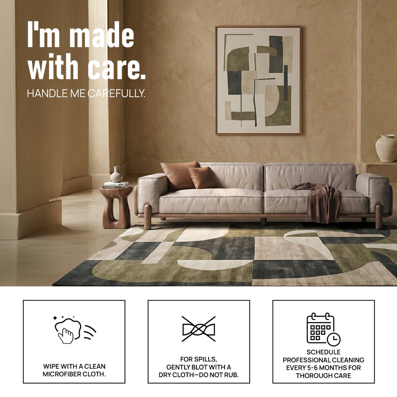 Elaris Leatherette 3 Seater Sofa in Creme Colour