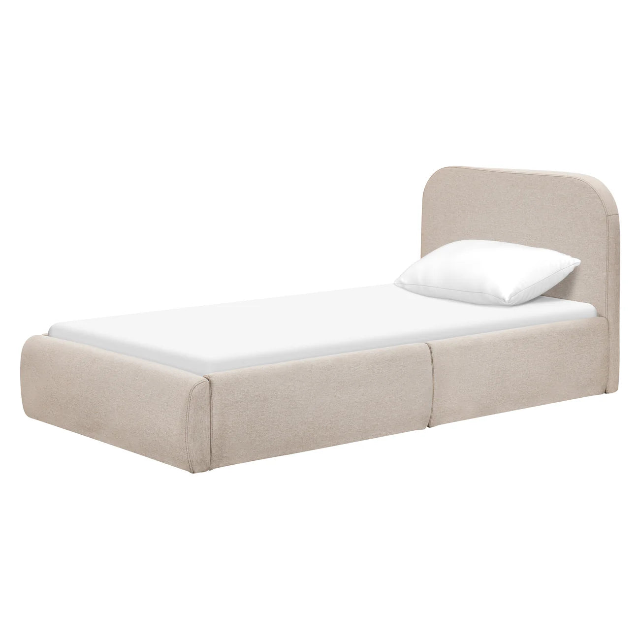 Snuggle Beige Boucle Kids Small Hydraulic Storage Bed