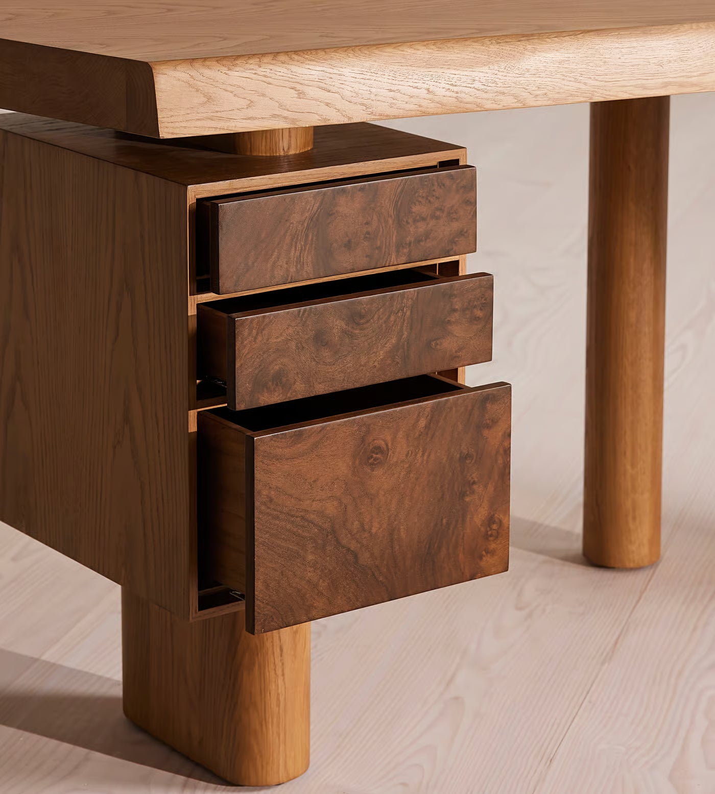 Arranmore Desk, Walnut Burl