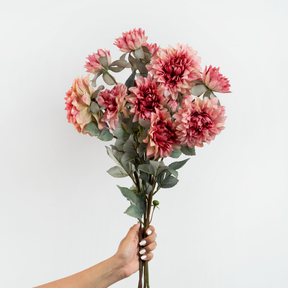 Artificial Flower Dahlia  - Pink Bunch