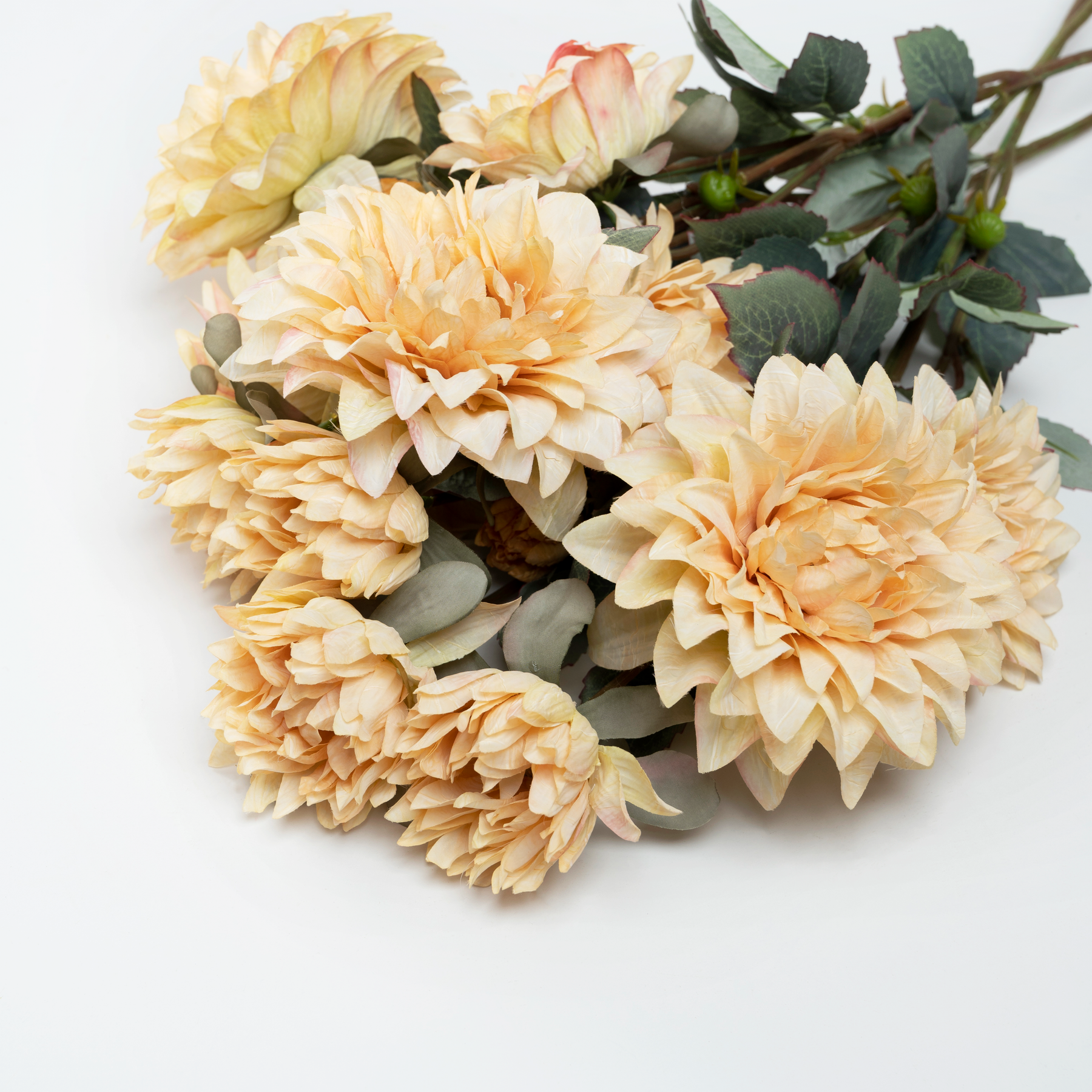 Artificial Flower Dahlia  - Cream Bunch