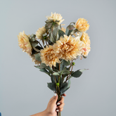 Artificial Flower Dahlia  - Cream Bunch