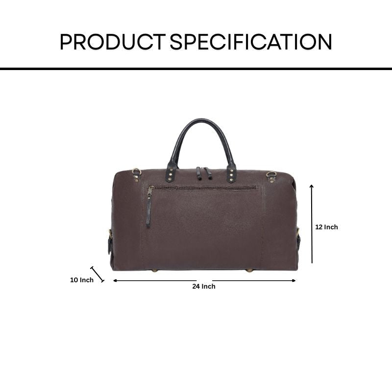 Chestnut Leather Duffle Bag