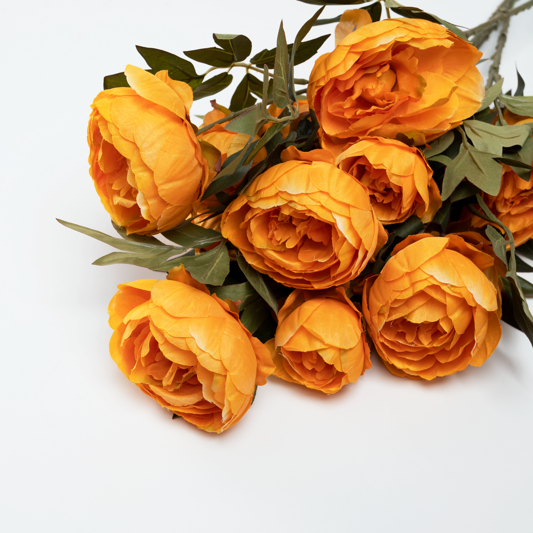 Artificial Flower Garden Rose  - Yellow Bunch