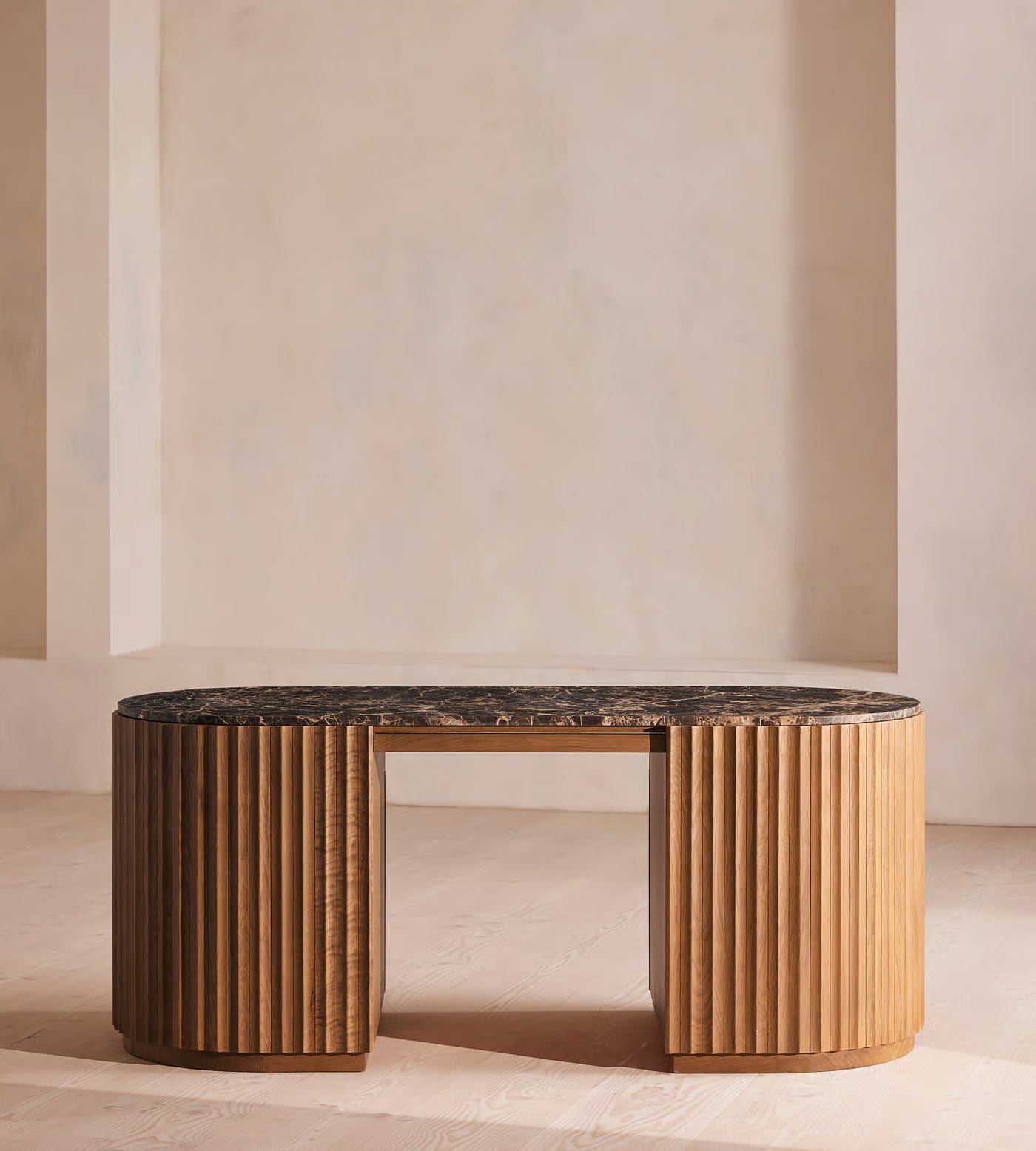 Railton Desk, Dark Emperador Marble