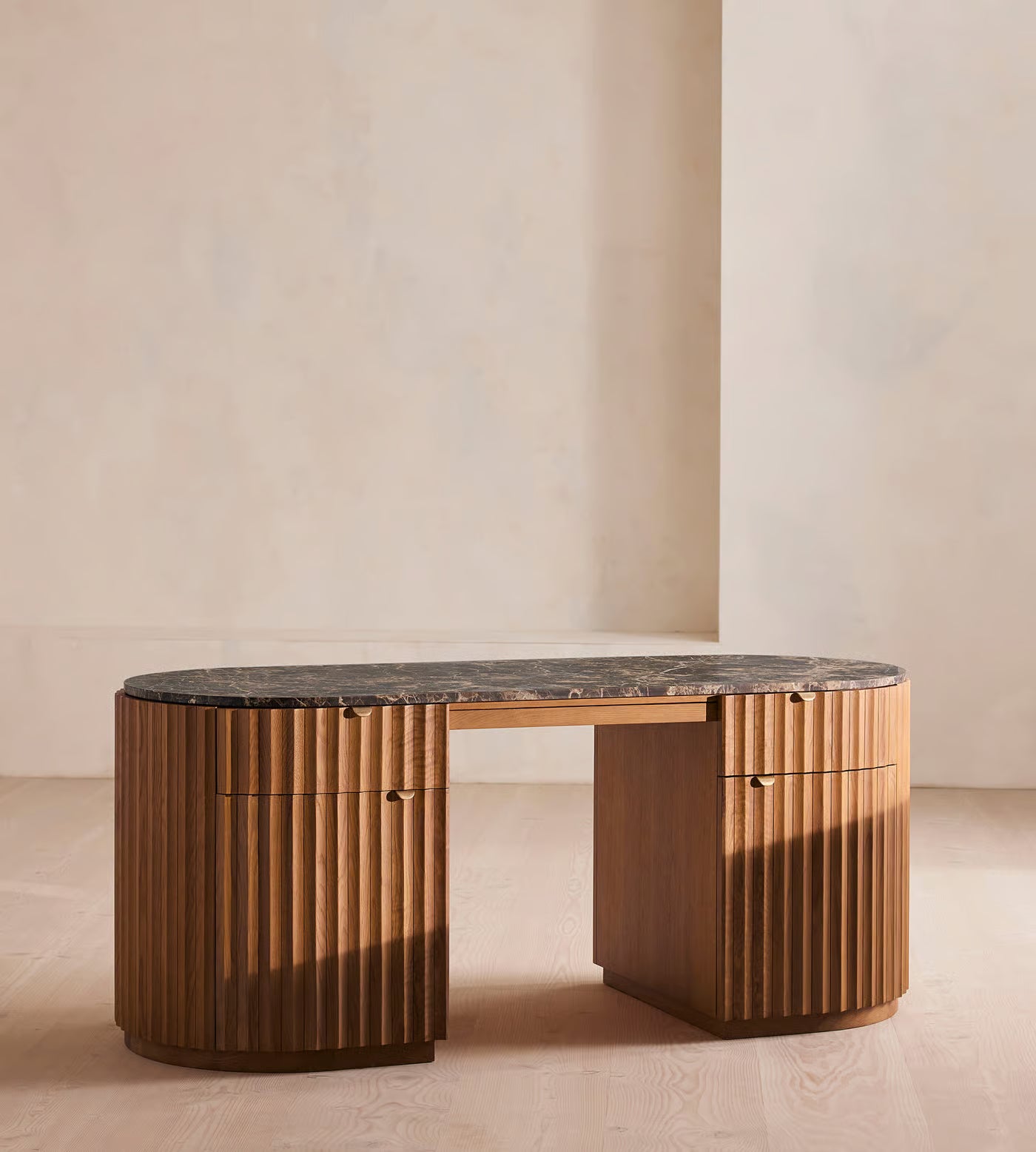 Railton Desk, Dark Emperador Marble