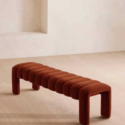 Willis Bench Velvet Velvet Rust