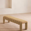 Willis Bench Velvet Velvet Camel