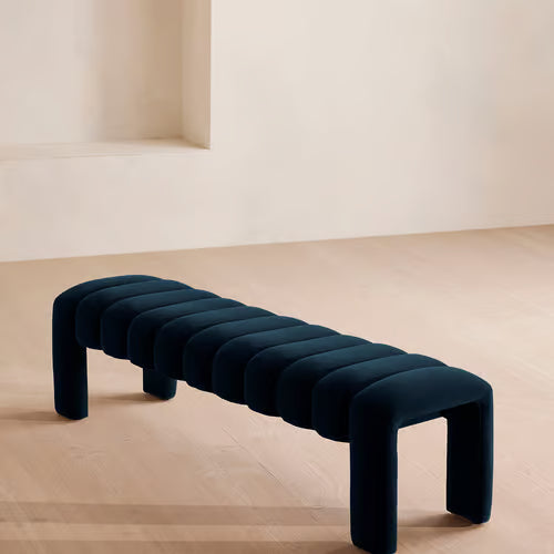 Willis Bench Velvet Velvet Royal Blue