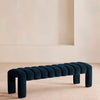 Willis Bench Velvet Velvet Royal Blue