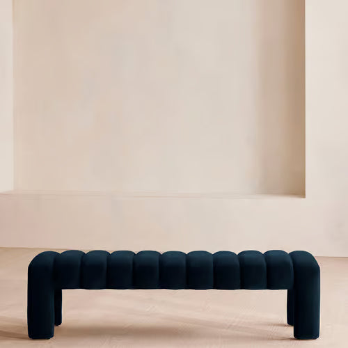 Willis Bench Velvet Velvet Royal Blue