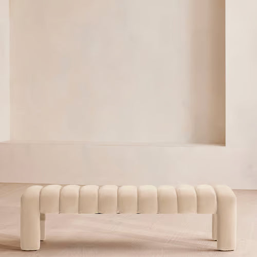 Willis Bench Velvet Velvet Porcelain
