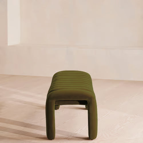 Willis Bench Velvet Velvet Olive