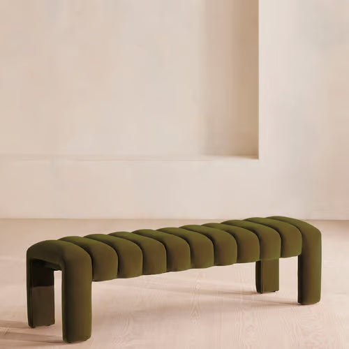 Willis Bench Velvet Velvet Olive