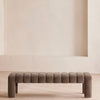 Willis Bench Velvet Velvet Taupe