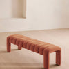 Willis Bench Velvet Velvet Antique Rose