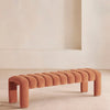 Willis Bench Velvet Velvet Antique Rose