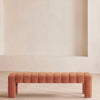 Willis Bench Velvet Velvet Antique Rose