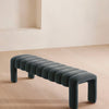 Willis Bench Velvet Velvet Grey Blue