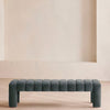 Willis Bench Velvet Velvet Grey Blue