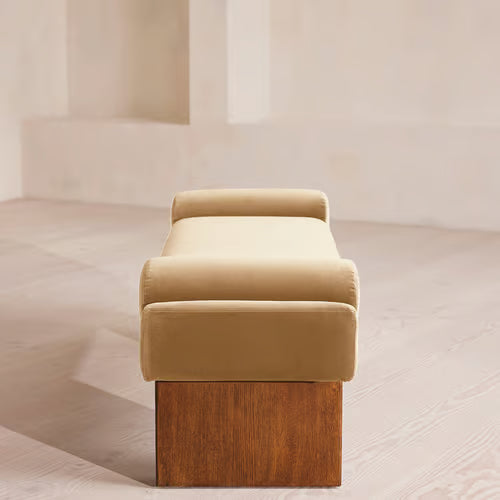 Esther Bench Velvet Velvet Camel