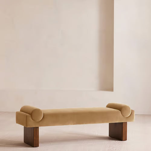Esther Bench Velvet Velvet Camel