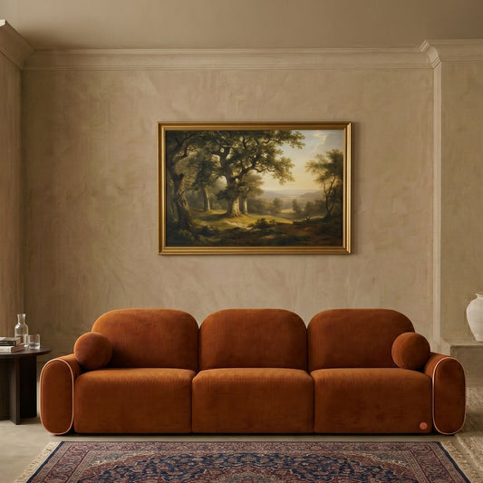 Cloura Softline Ivory 3 - Seater Boucle Sofa