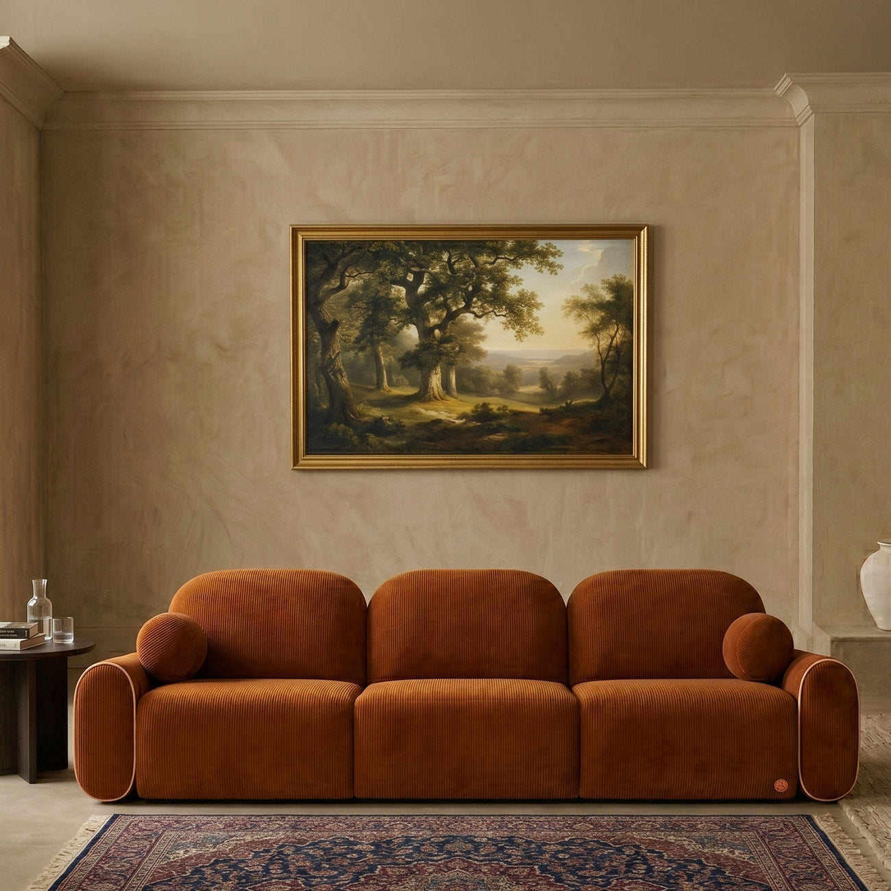 Cloura Softline Ivory 3 - Seater Boucle Sofa