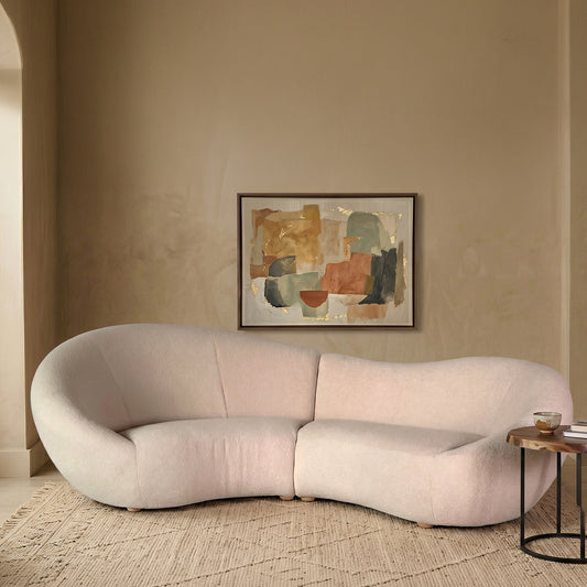 Velron Linear Mustard Yellow 3 - Seater Velvet Sofa