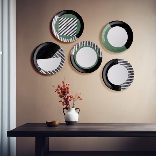 Monochrome Melody Wall Plates Set of 5