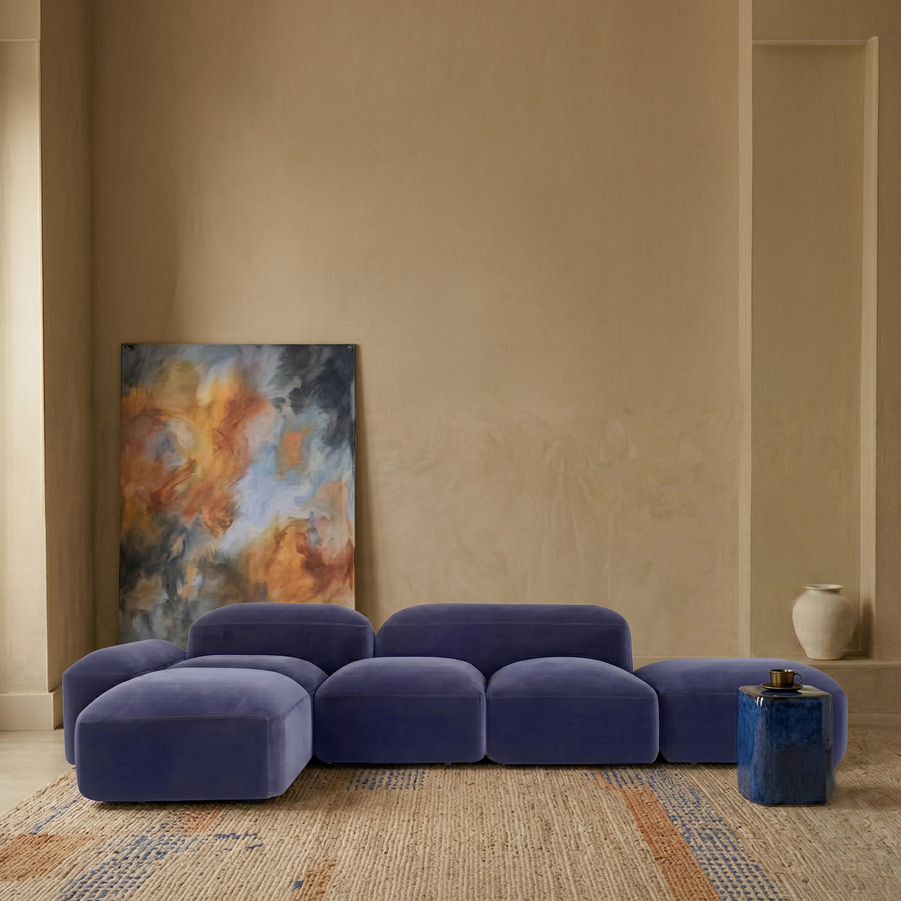 Torchester Chesterfield Bronze Brown 3 - Seater Velvet Sofa