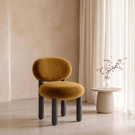 Boevian Bubble Yellow Linen Lounge Chair