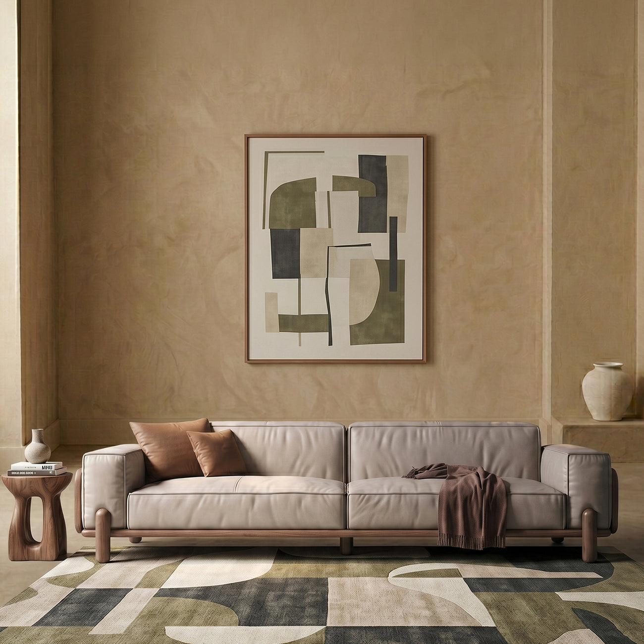 Elaris Leatherette 3 Seater Sofa in Creme Colour