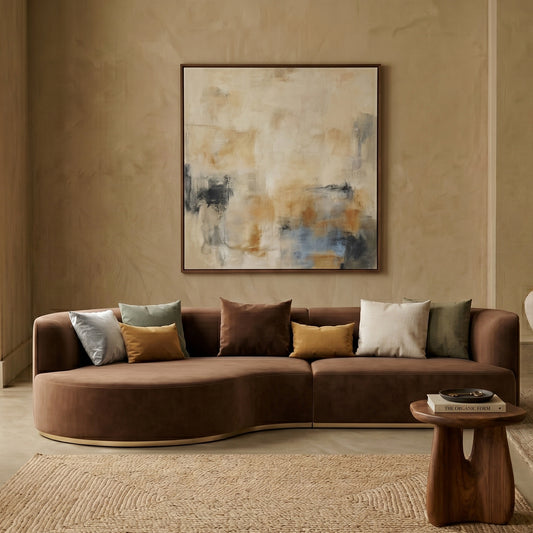 Elvyn Curve Pearl White 3 - Seater Boucle Sofa