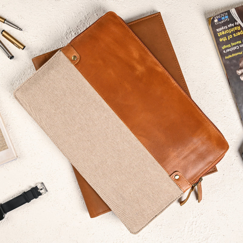 Canvas & Leather Luxe Sleeve