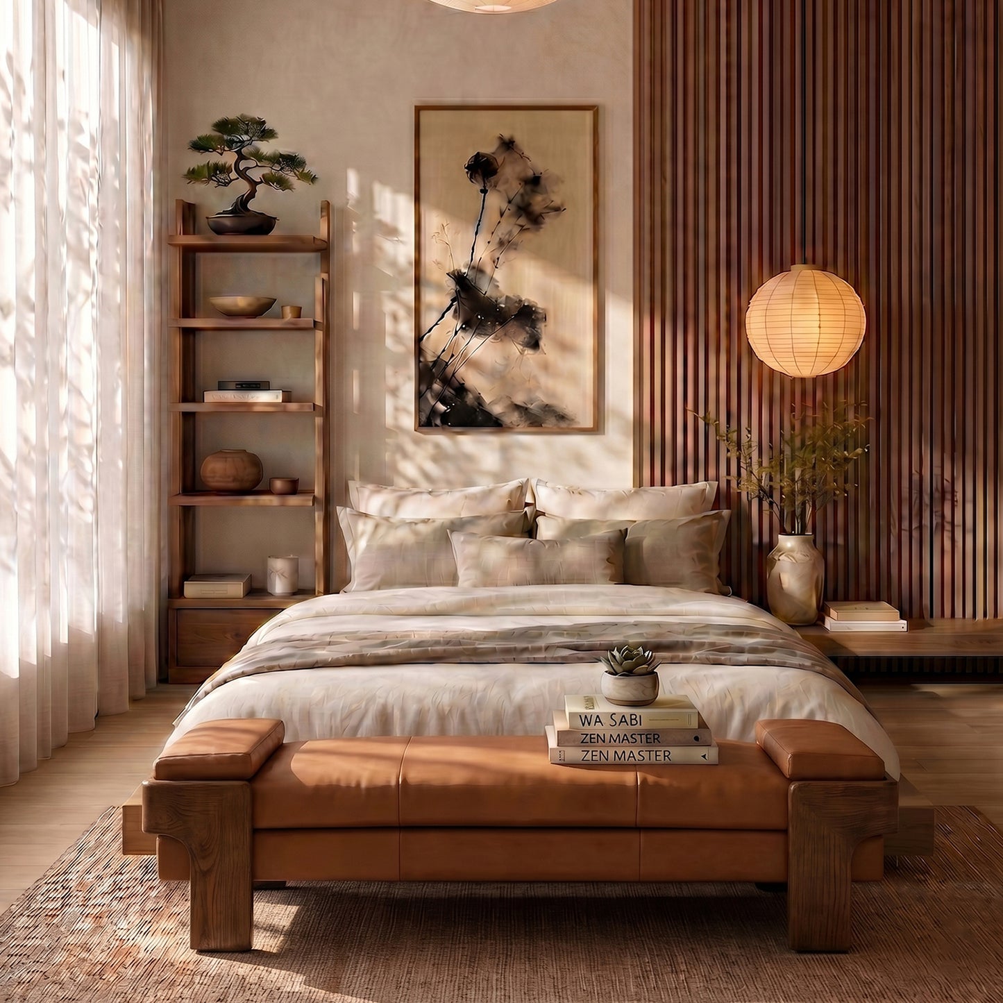 Valtorra Lounge Brown Leather Bench