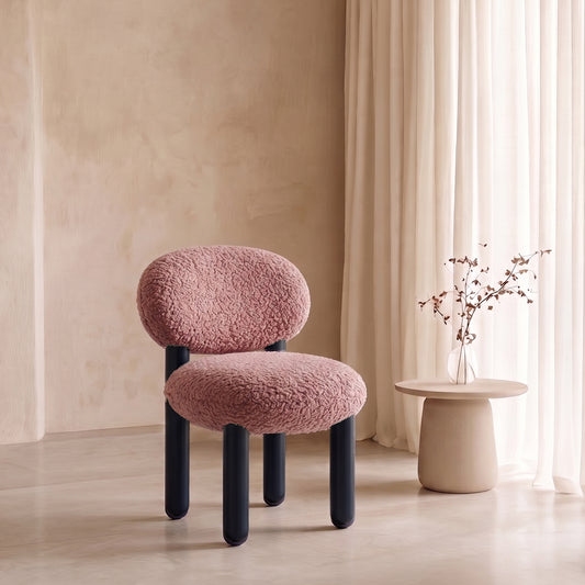 Boevian Bubble Pink Boucle Lounge Chair