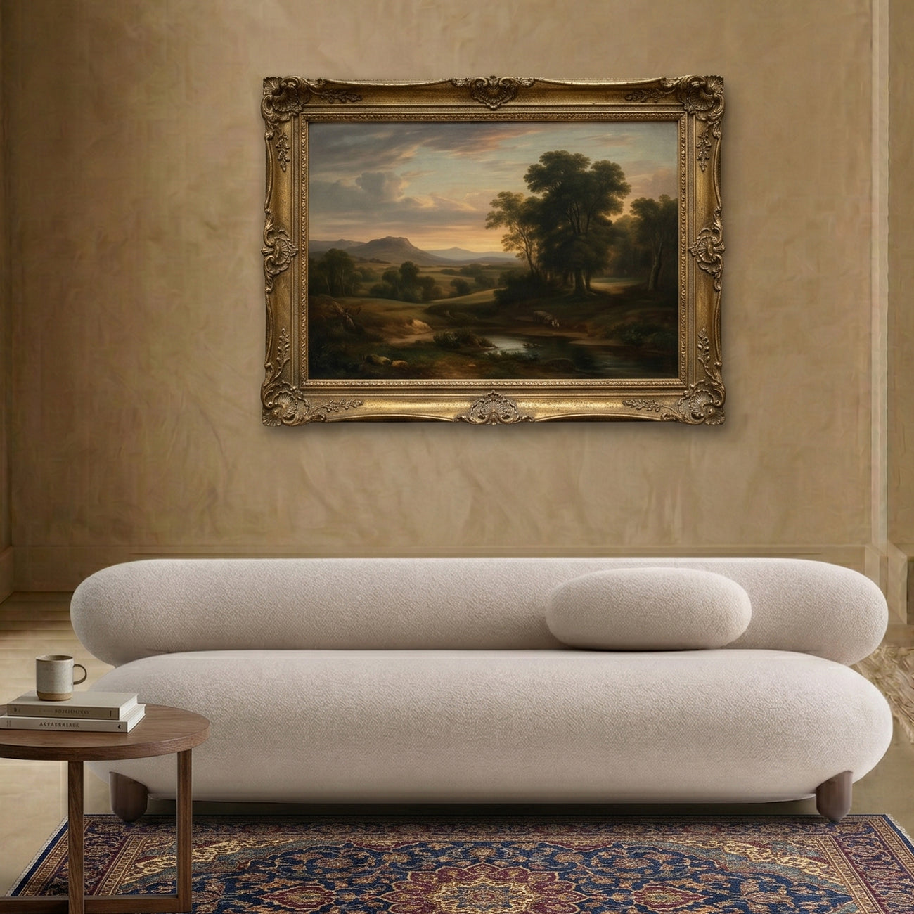 Cloura Softline Yellow 3 - Seater Boucle Sofa
